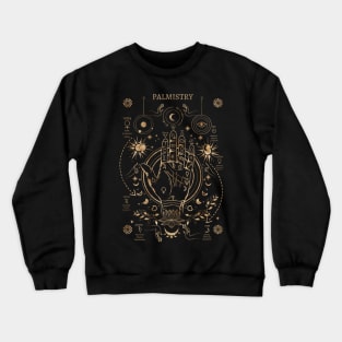 Palmistry - Gold Crewneck Sweatshirt